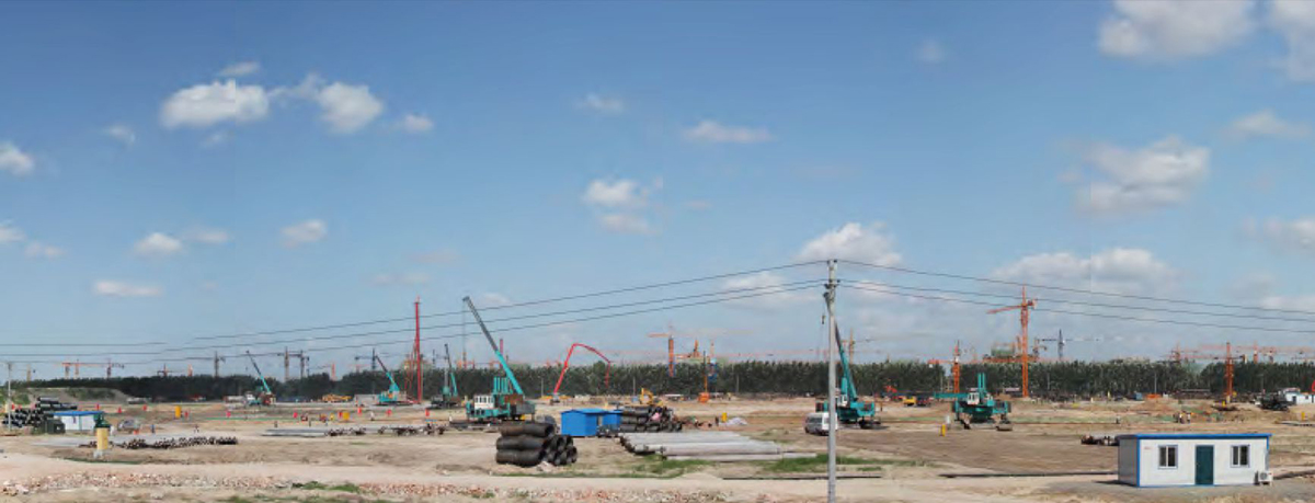 Строительная площадка в Дацине